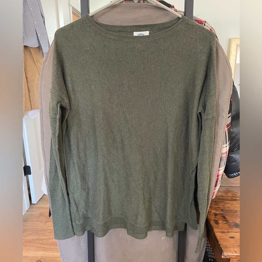 Old Navy Forest Green Cowl Neck Knit Pullover